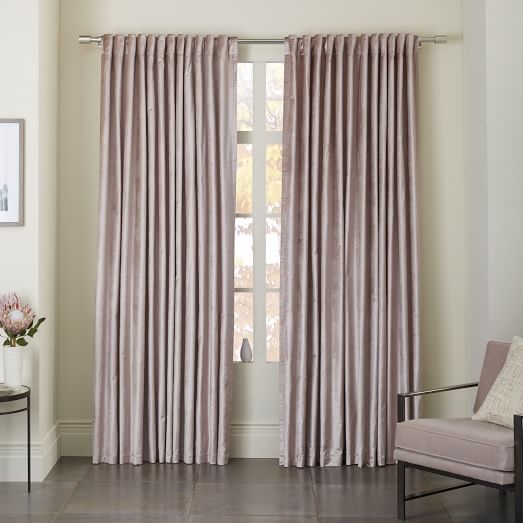 Luster Velvet Curtain - Unlined- 108" - Image 0