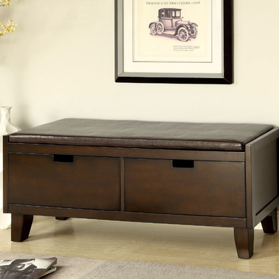 Executive Leatherette Storage Entryway Bench - Image 0
