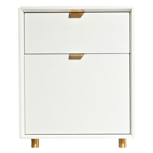 Dang 2 Drawer File Cabinet - White on Oak - Image 0