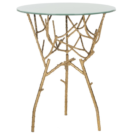 Chatwick End Table - Gold / White - Image 0