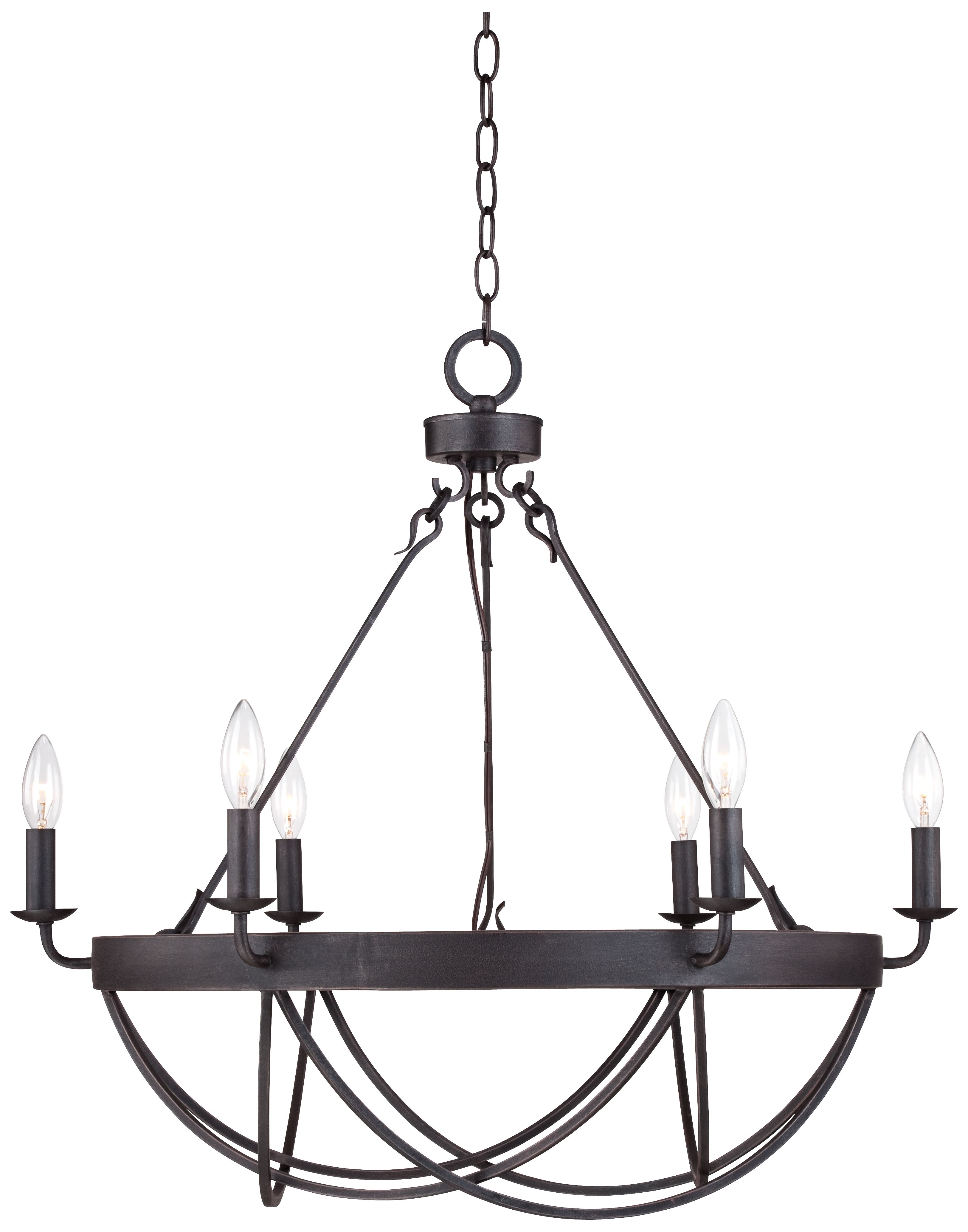 Lyster Square 28" Wide Oil-Rubbed Bronze Chandelier - Image 0
