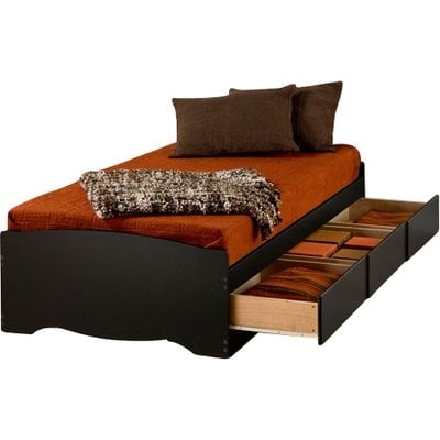 Sonoma Extra Long Twin Platform Bed with Storage in Black - Image 0