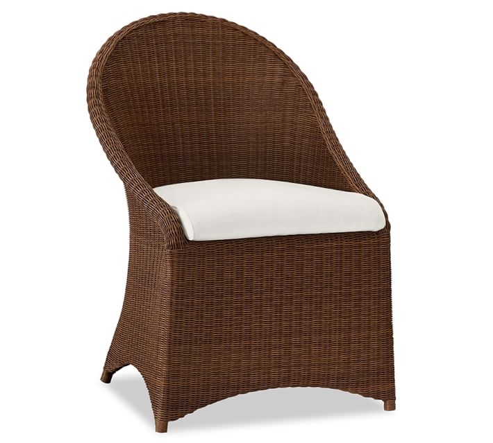 PALMETTO ALL-WEATHER WICKER DINING CHAIR - HONEY - Image 0