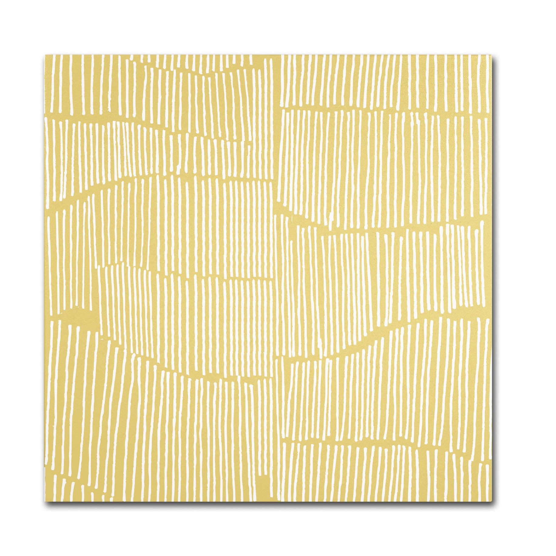 Unframed "Spaces Between II" Yellow; White by Kavan & Co Graphic Art on Wrapped Canvas - 24" - Image 0