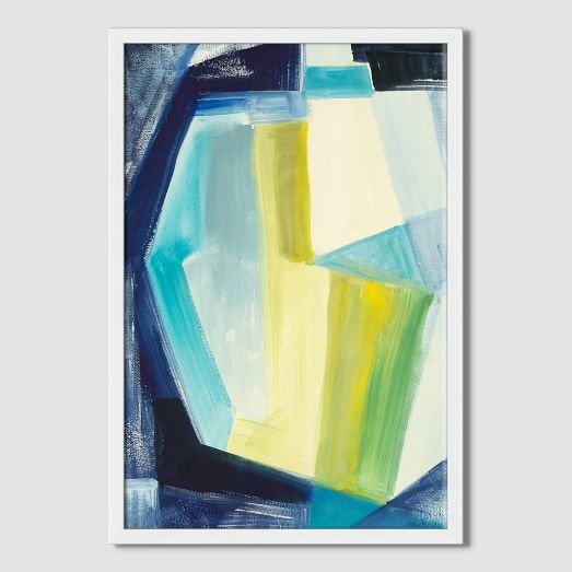 Sarah Campbell - Geo Strokes - The Glass Vase - 14" x 20" - White Frame - Image 0