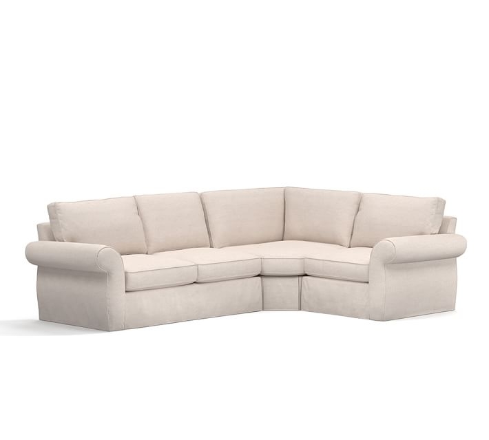 Pearce Slipcovered 3-Piece Sectional with Wedge - Right Arm - Image 0
