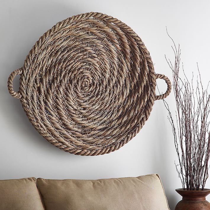 Gray Wash Basket Wall Art - Image 0
