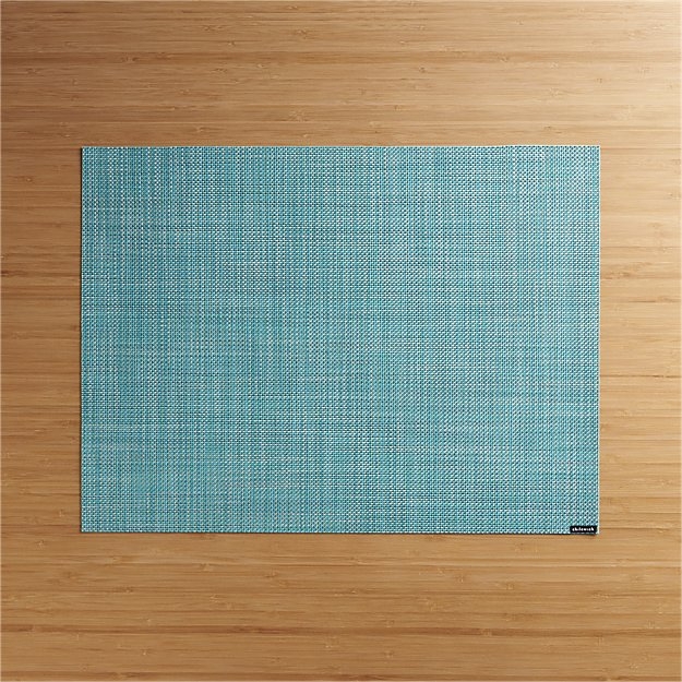 Chilewich Â® Mini Basketweave Turquoise Vinyl Placemat - Image 0