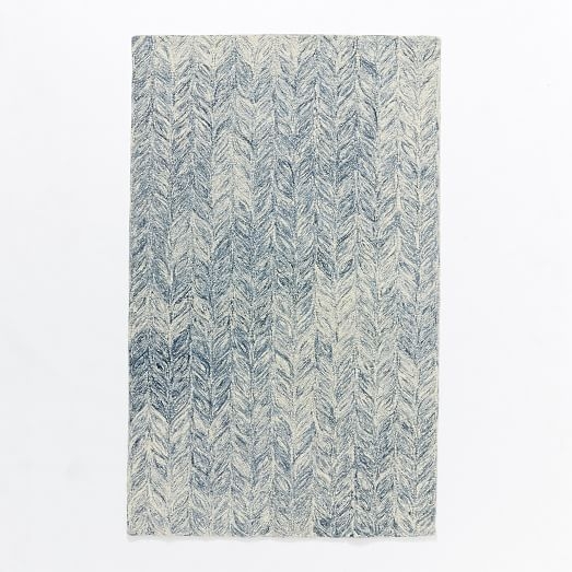 Vines Wool Rug, 5'x8', Blue lagoon - Image 0