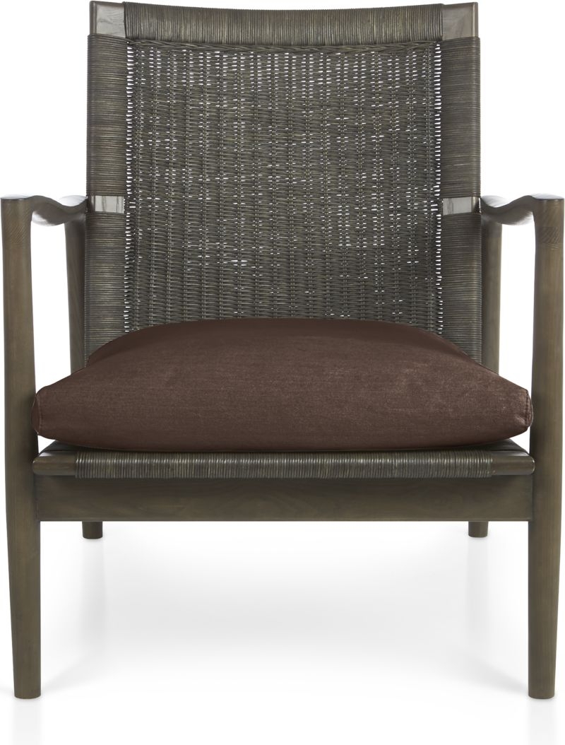 Sebago Chair with Fabric Cushion-Coffee - Image 0