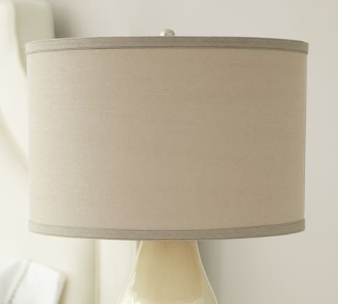 Straight-Sided Linen Drum Lamp Shade - Small - Image 0