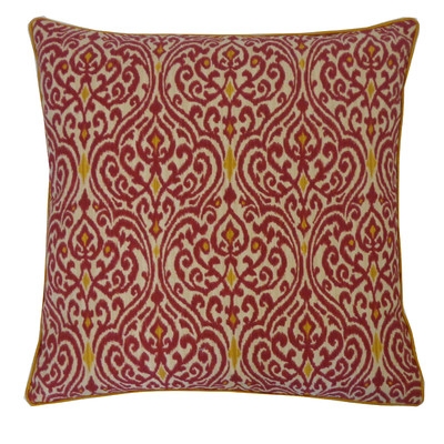 Geane Garnet Cotton Throw Pillow - Garnet - Image 0