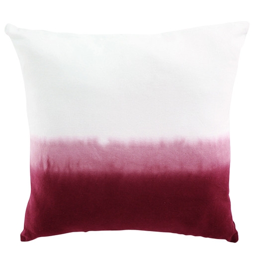 Dip Dye Cotton Pillow Cover - Red - Image 0