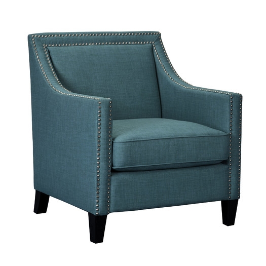 Erica Studded Arm Chair - Teal - Image 0