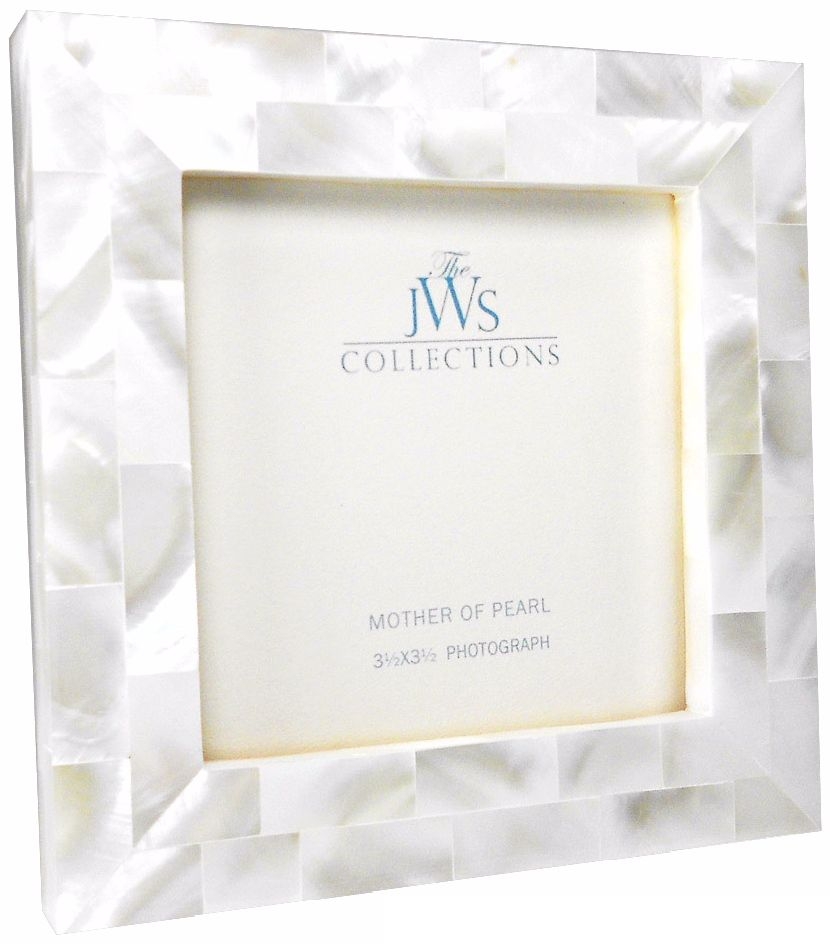White Mother of Pearl 3.5x3.5 Photo Frame - Image 0