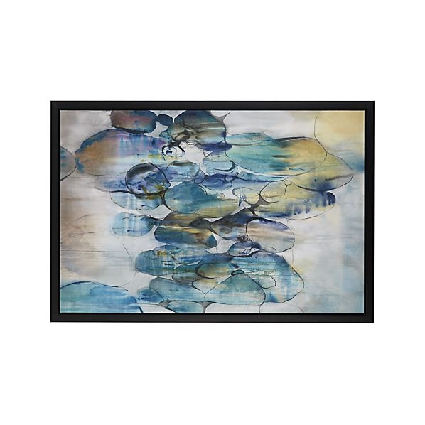 Turquoise Assemblage Print- 64.5x44.5 - Framed - Image 0
