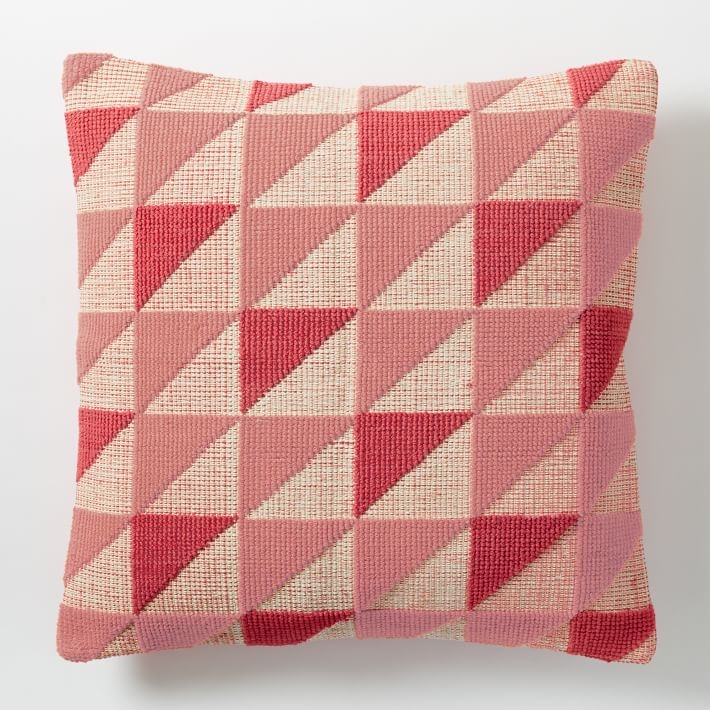 Triangle Geo Pillow Cover Poppy - 20â€sq. - Insert Sold Separately - Image 0