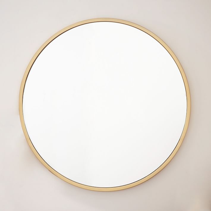 Metal Framed Oversized Round Mirror - Image 0