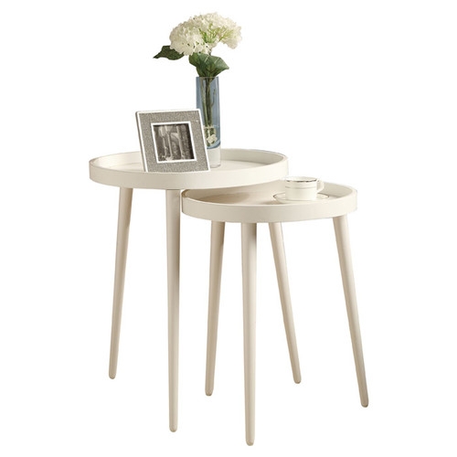 Deltha 2 Piece Nesting Table Set - White - Image 0