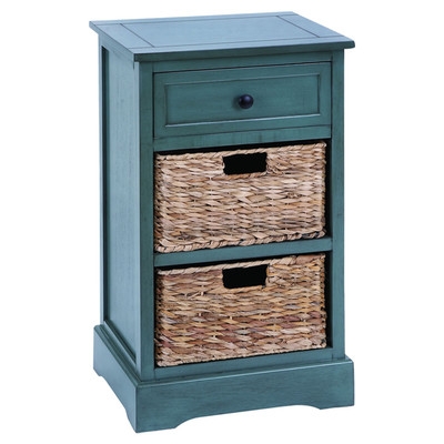 Cabinet with 2 Wicker Baskets - Image 0