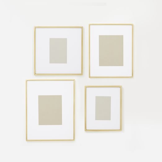 Gallery Frames - Polished Brass - Set of 4 - Assorted Sizes - Image 0