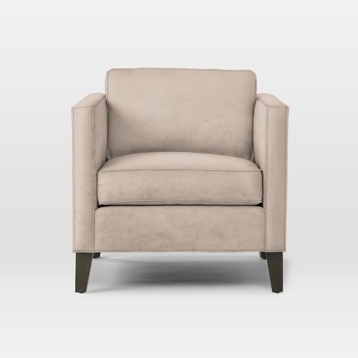 Dunham Down - Filled Armchair - Boxed - Luster Velvet, Dusty Blush - Image 0