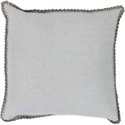 Lura Linen Throw Pillow - Slate/Gray   - 18" Sq- Down fill insert - Image 0