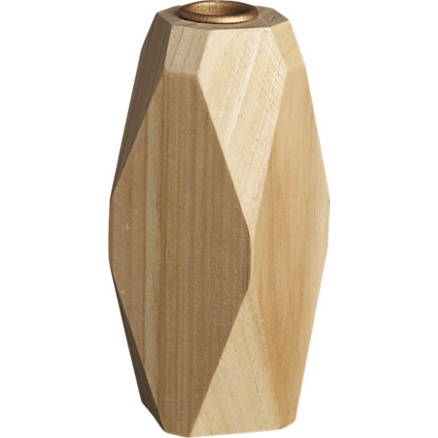 pomona wood natural taper candle holder - Image 0