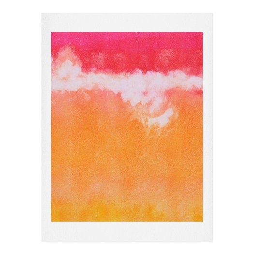 Tangerine Tie Dye Painting Print - 10x8 - Image 0