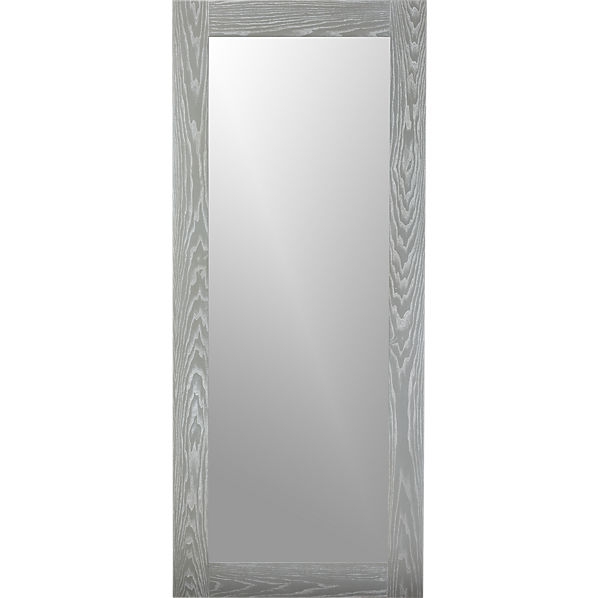 Hanging-leaning grey 32"x76" floor mirror - Image 1