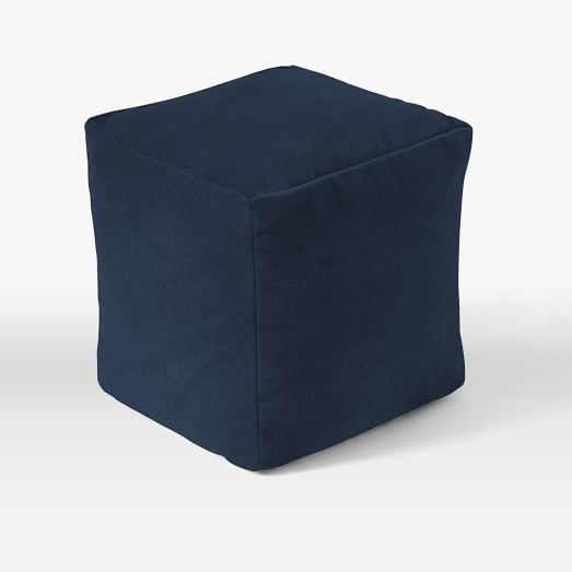 Special Order Pouf - 16"sq. - Cover + Insert - Ink Blue - Image 0