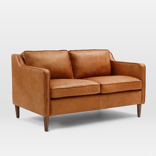 Hamilton Leather Sofa- 56" - Image 0