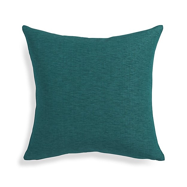 Linden Peacock Blue 18" Pillow with Feather-Down Insert - Image 0