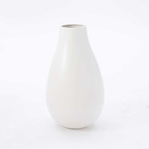 Pure White Ceramic Extra Large Vases - Extra Large Raindrop - Image 0