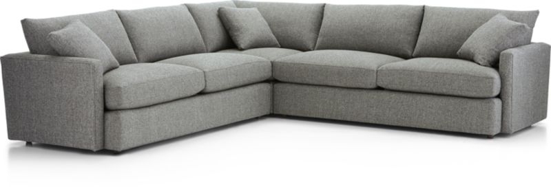 Lounge II Petite 3-Piece Sectional Sofa - Steel - Image 0