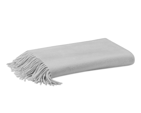Solid Cashmere Throw, Alpine Grey - Image 0