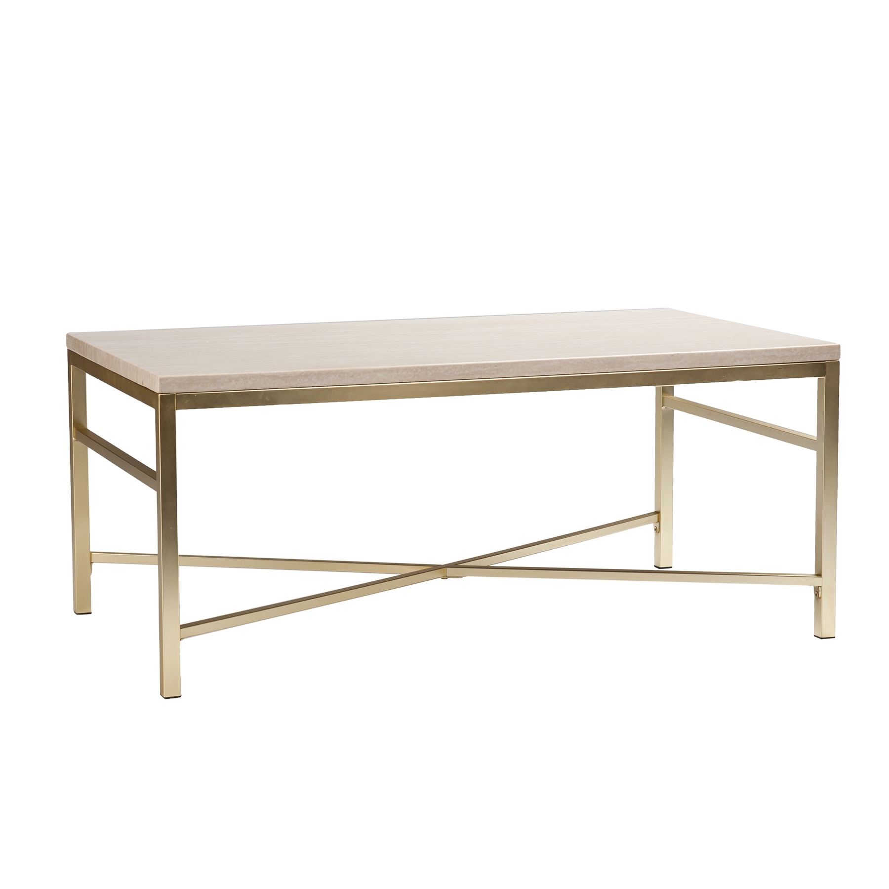 Upton Home Ogden Travertine Faux Stone Coffee/ Cocktail Table - Image 0