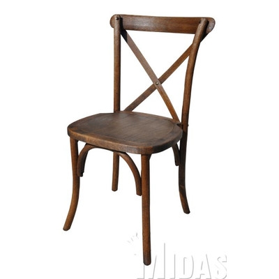 Forest Cross Back Weathered Style Chair - Image 0