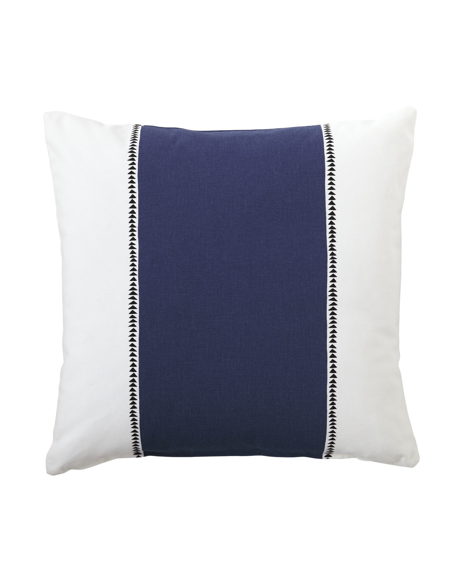 Racing Stripe Pillow Cover Navy, 20"x20"- No Insert - Image 0