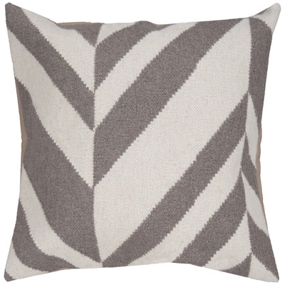 Slanted Stripe Throw Pillow - 18" H x 18" W x 4" D - Polyester insert - Image 0