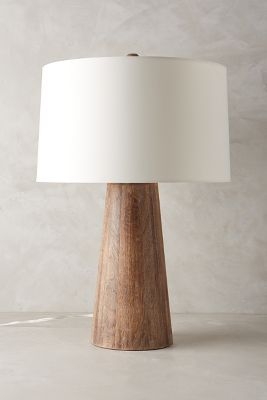 Wood Barrel Table Lamp - Image 0