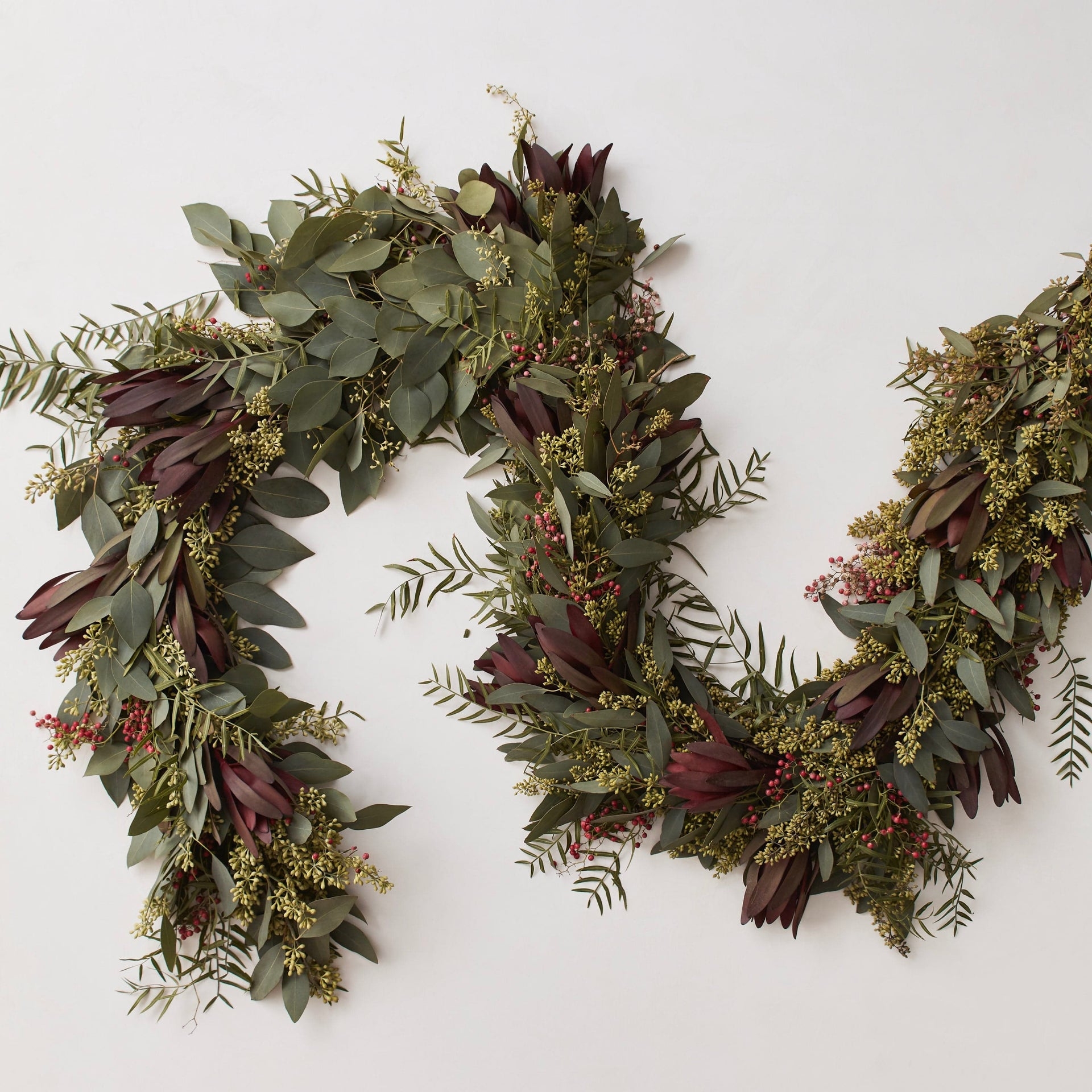 The Citizenry Fresh Eucalyptus and Red Berry Garland 6ft | Natural - Image 0
