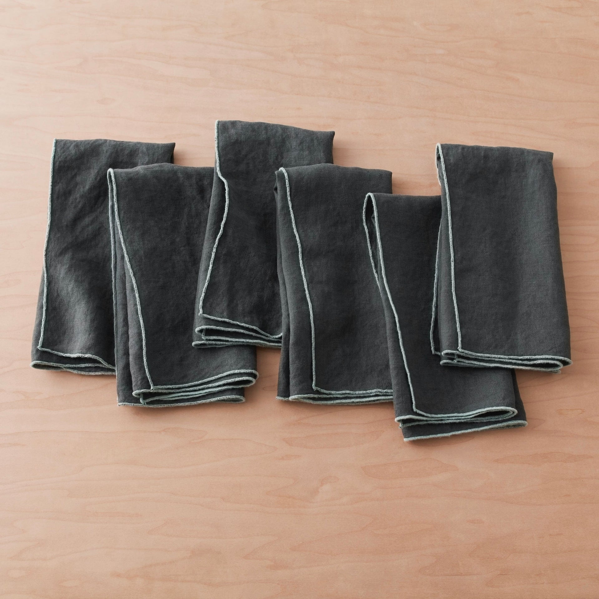 The Citizenry Stonewashed Linen Napkins Set of 6 | Currant Crush - Image 0