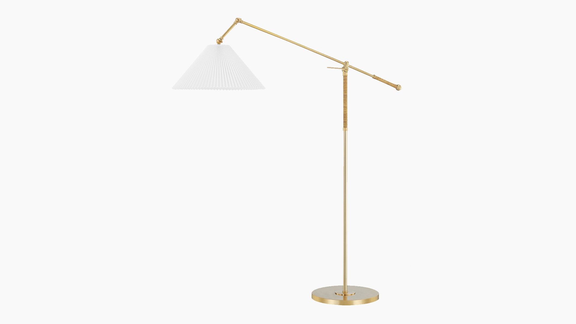 Dorset Floor Lamp, Aged Brass - Image 0