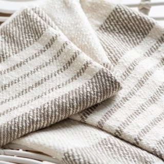 Cabin Stripe Throw Blanket, Taupe - Image 1
