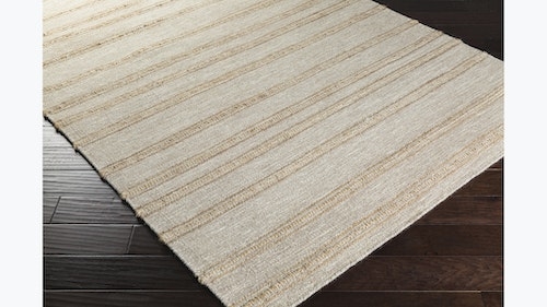 Woven Stripe Jute Rug, Stripe Jute, 8' x 11' - Image 1