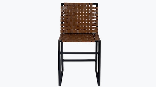Milano Dining Chair, Brown Leather - Image 3