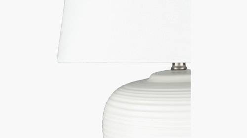 White Glazed Table Lamp | White Glazed - Image 3