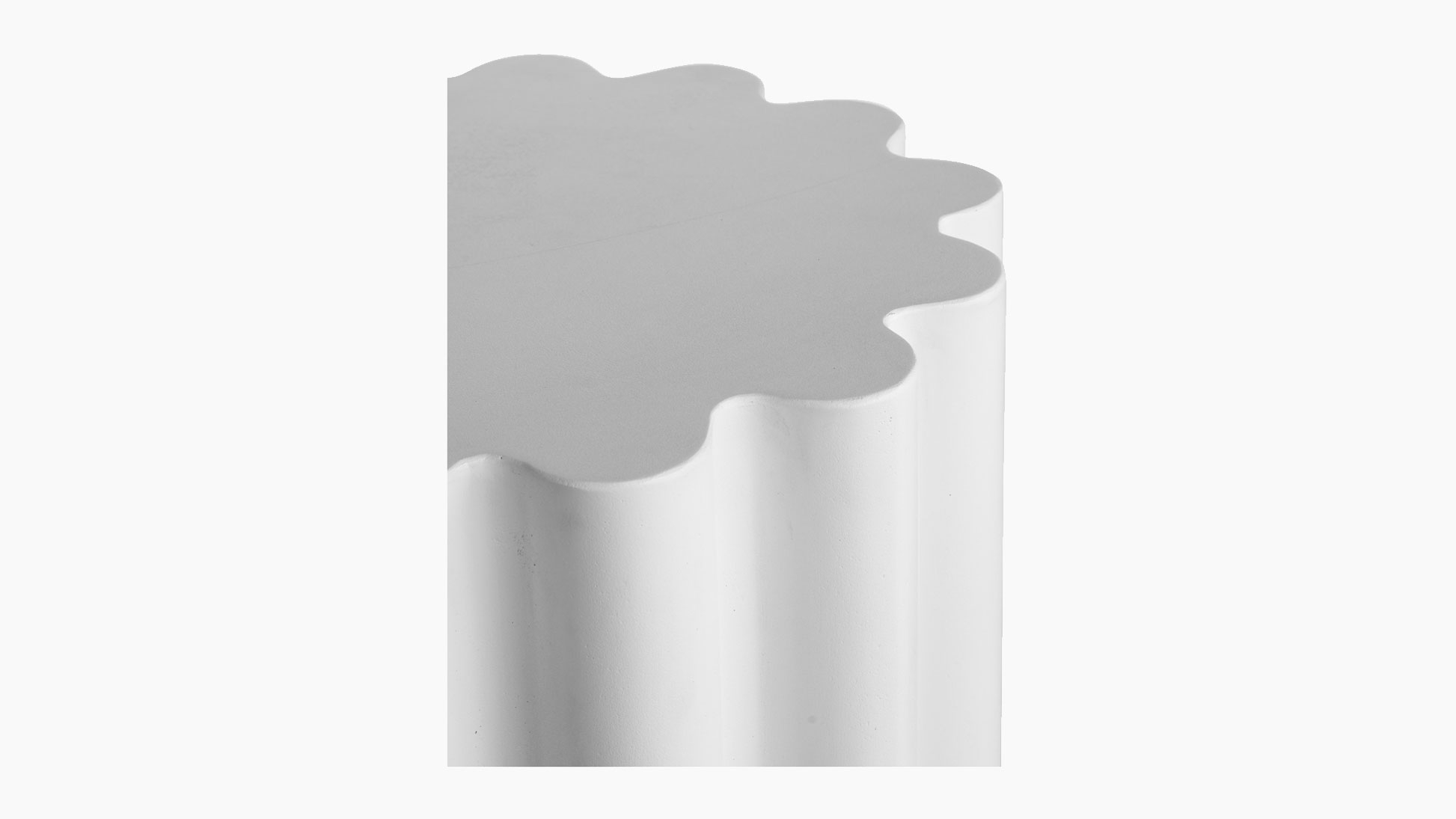 Fluted Accent Table | White - Image 1
