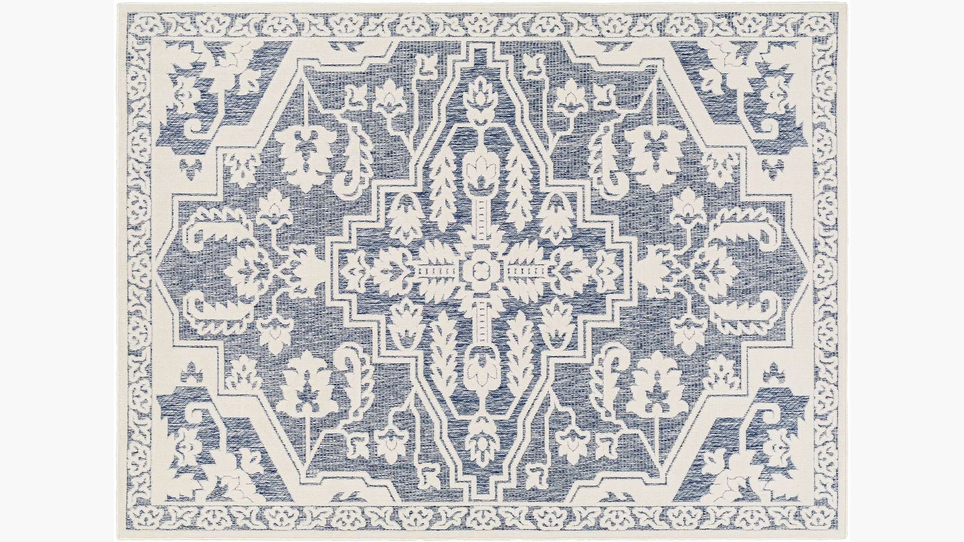 Florrie Outdoor Rug | 5'3'' x 7' | Blue Florrie - Image 0